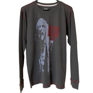 AMC The Walking Dead Men’s Gray Zombie Graphic Thermal Long Sleeve Shirt Sz XL